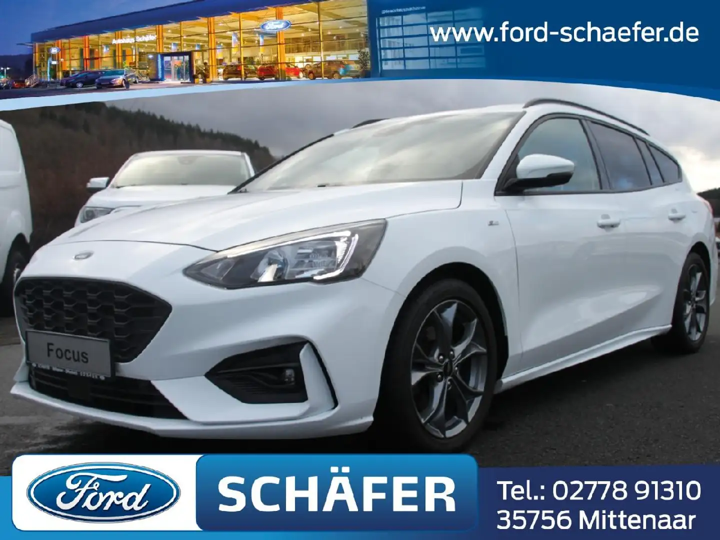 Ford Focus ST-Line+LED+SHZ+LHZ+DAB+LMF+NAVI+ISOFIX+ Weiß - 1