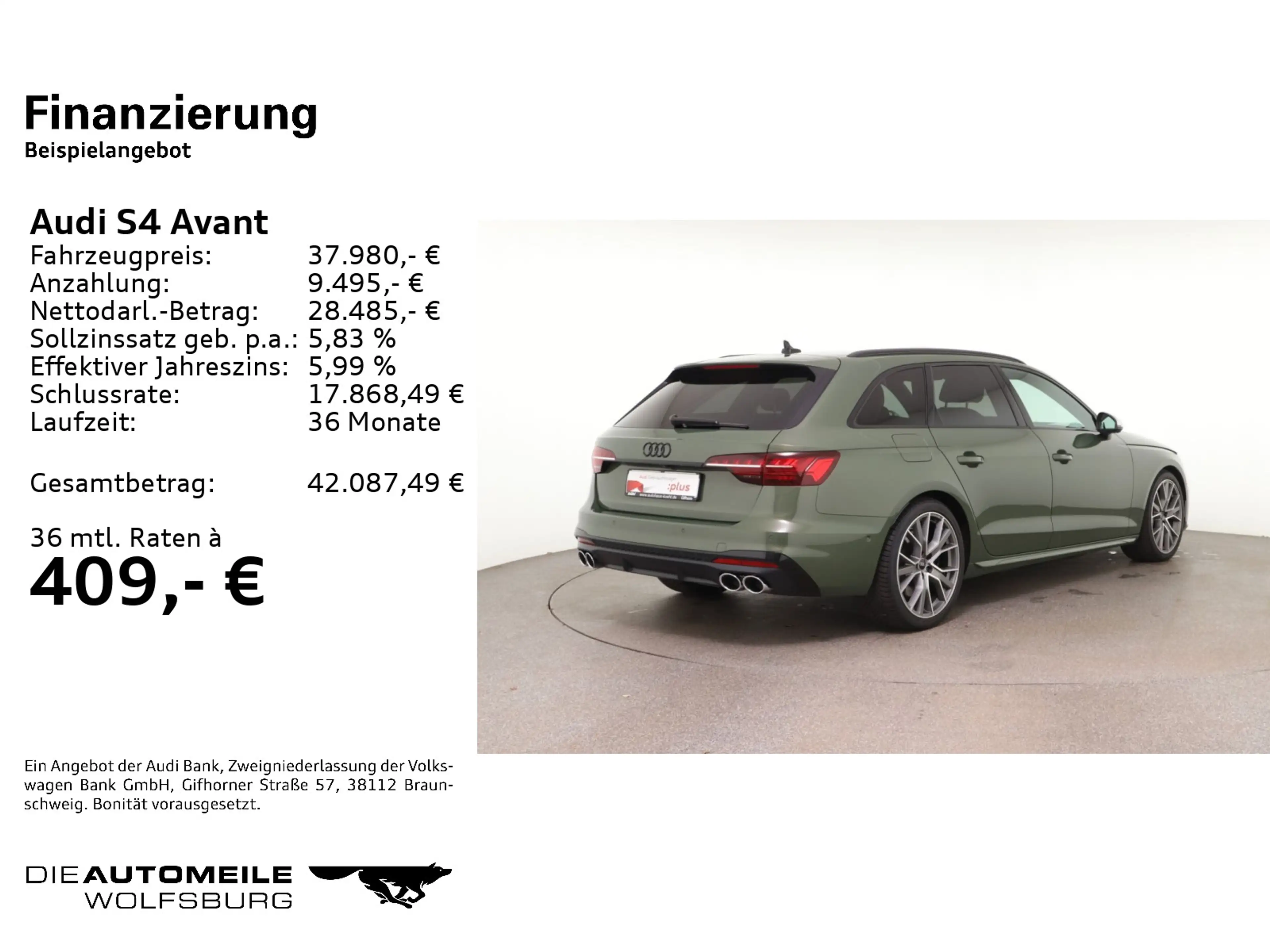 Audi S4 3.0 TDI Q Tip. LED/360°/Navi — photo 2