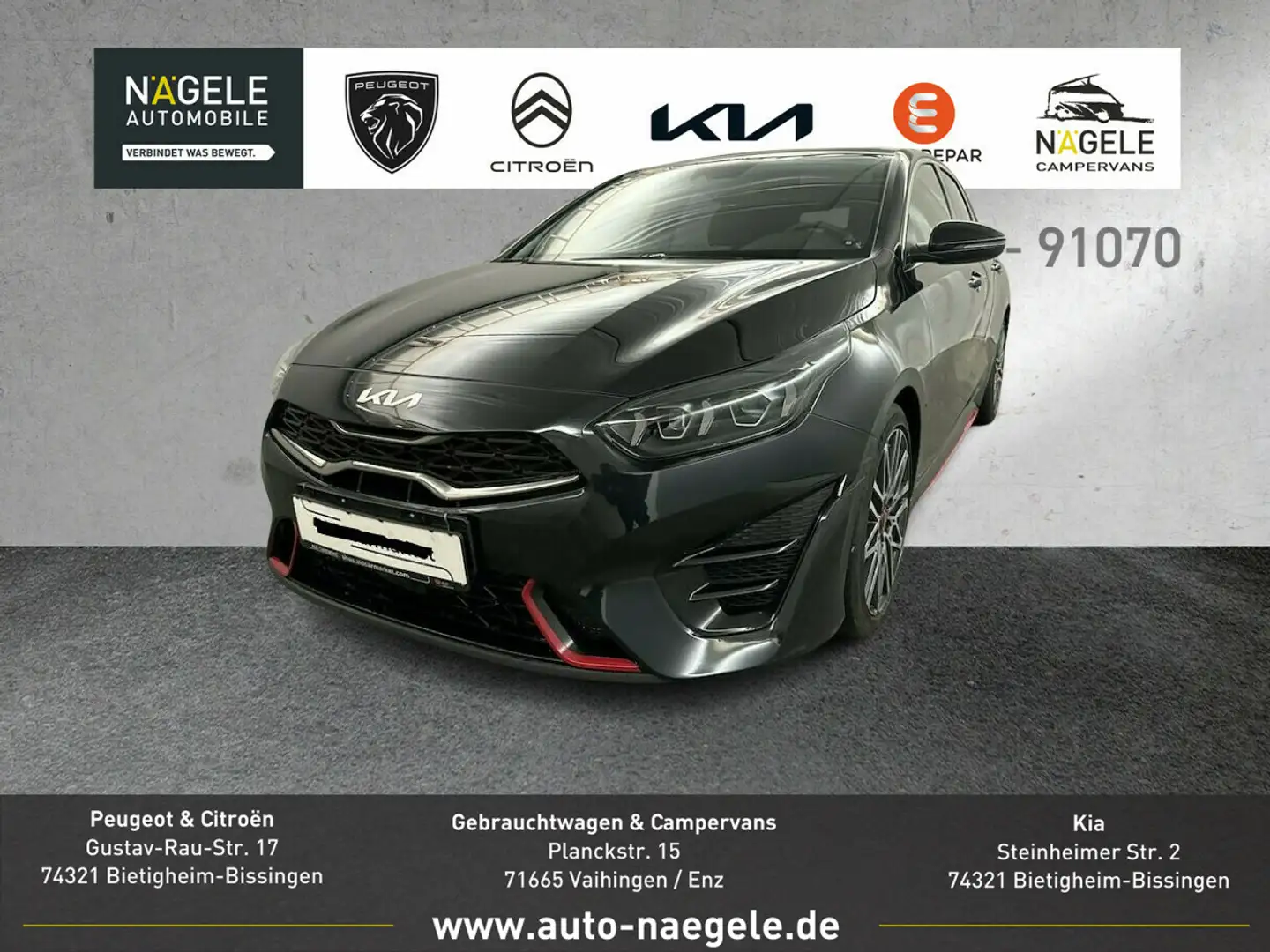 Kia ProCeed / pro_cee'd Proceed GT 1.6 T-GDI|Navi+LED+Memory+ACC+Pano Schwarz - 1