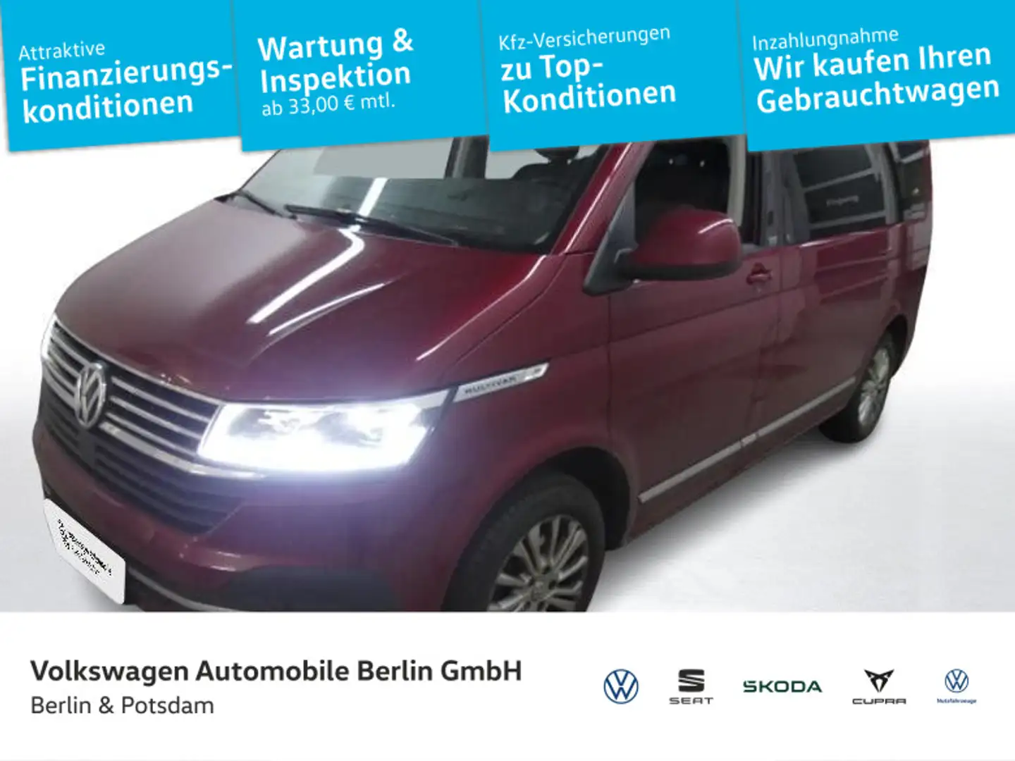 Volkswagen T6.1 Multivan 2.0 TDI DSG Gen.Six Navi 7Si AHK L Rot - 1