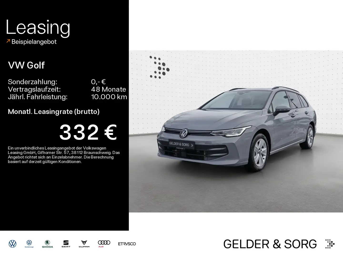 Volkswagen Golf Life 2.0 TDI LED*HuD*Pano*Digital*ACC*360° Grau - 1