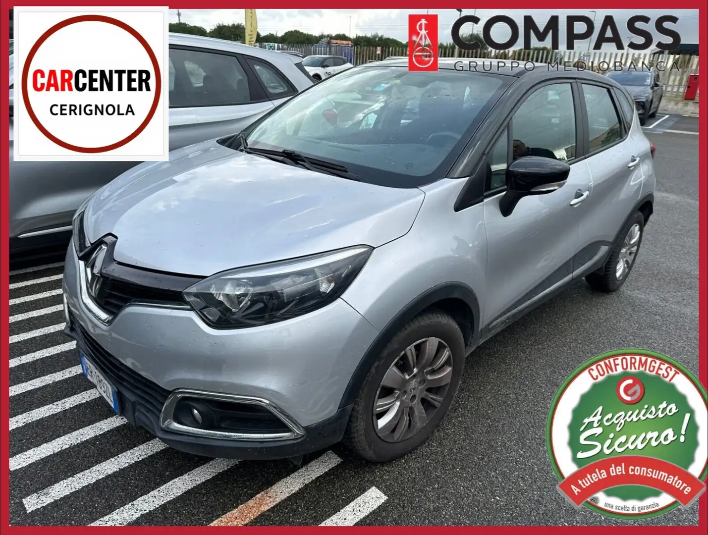 Renault Captur Captur 1.5 dCi 8V 90 CV Start&Stop Energy R-Link Plateado - 1