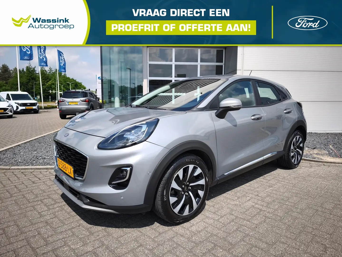 Ford Puma 1.0i Ecoboost Hybrid 125pk Titanium | Camera | Nav Grijs - 1