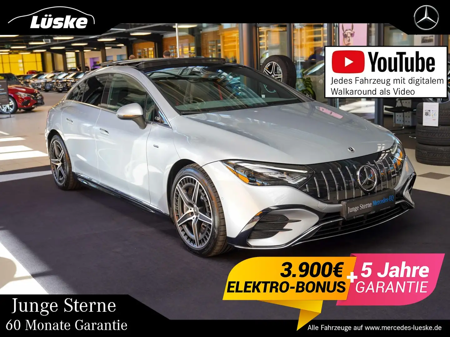 Mercedes-Benz EQE 53 EQE 53 AMG 4M+ Advanced+ Pano DIGITAL Light Memo Argent - 1