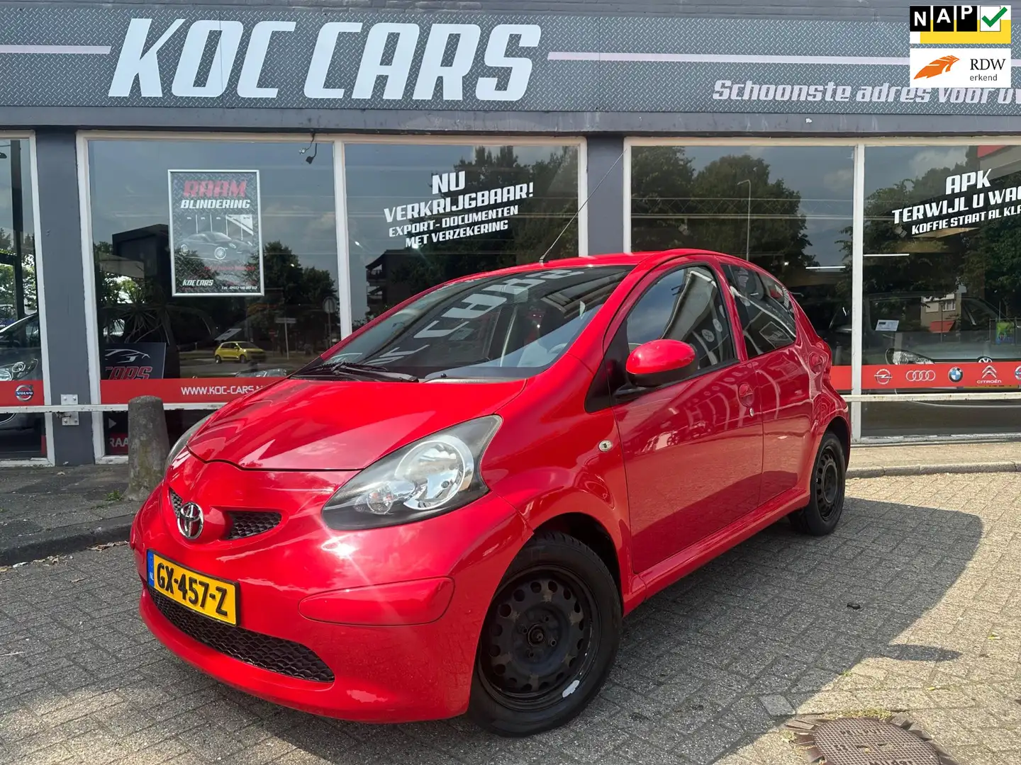Toyota Aygo 1.0-12V NIEUWE APK AIRCO Rood - 1