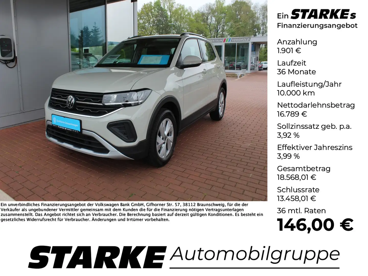 Volkswagen T-Cross 1.0 TSI Life Grau - 1