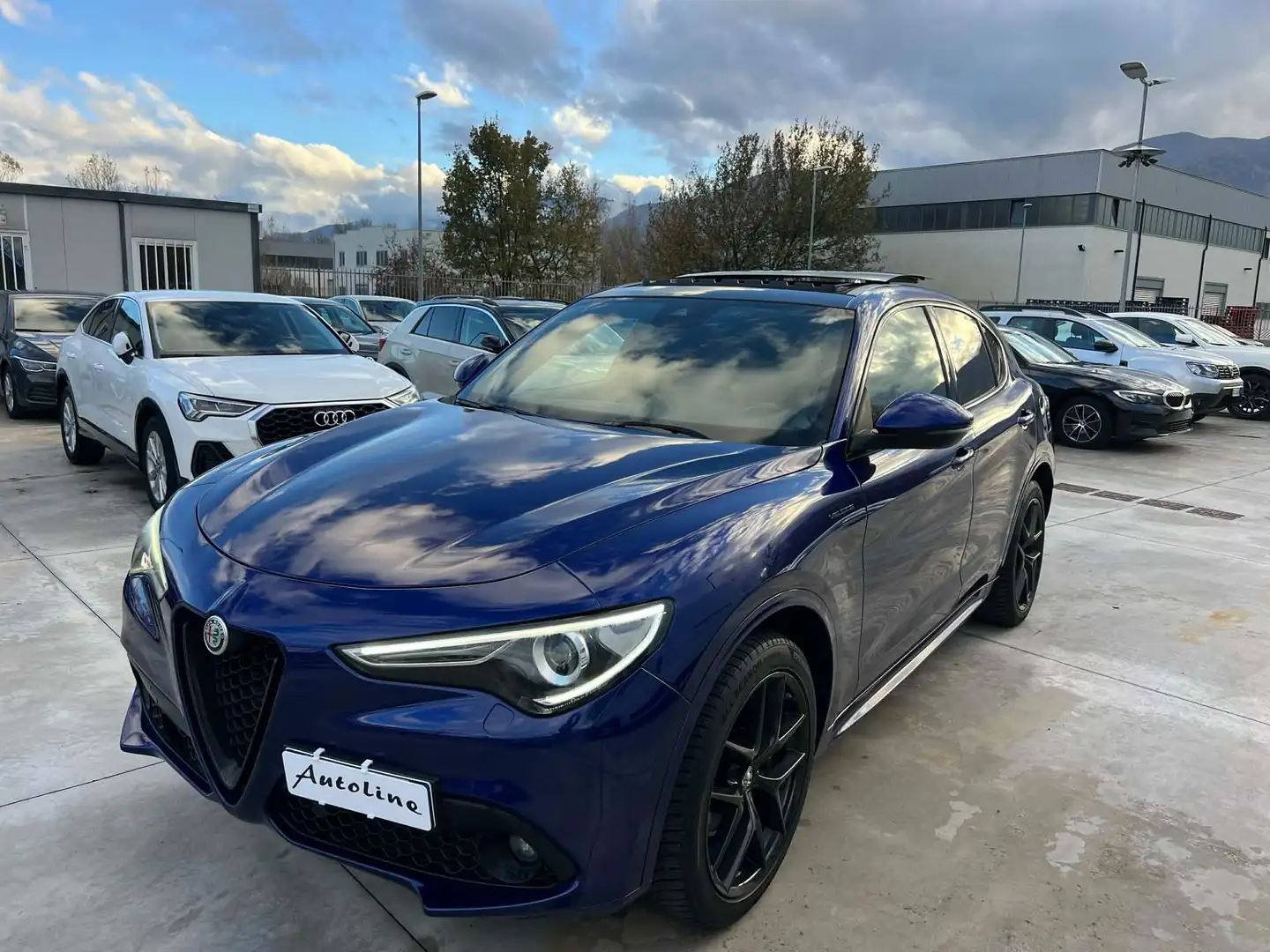 Alfa Romeo Stelvio 2.2 TD 210cv Q4 -VELOCE-TETTO A-HARMAN K-SEDILI S Blu/Azzurro - 1