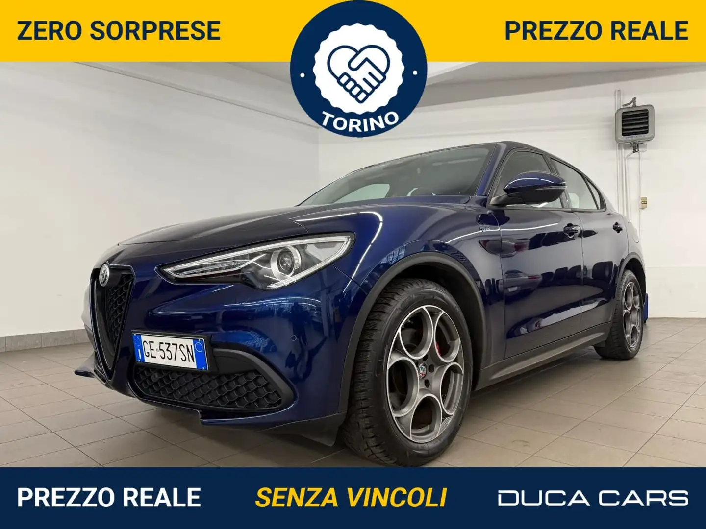 Alfa Romeo Stelvio Stelvio 2.2 Turbodiesel 190 CV AT8 RWD Sprint Blu/Azzurro - 1