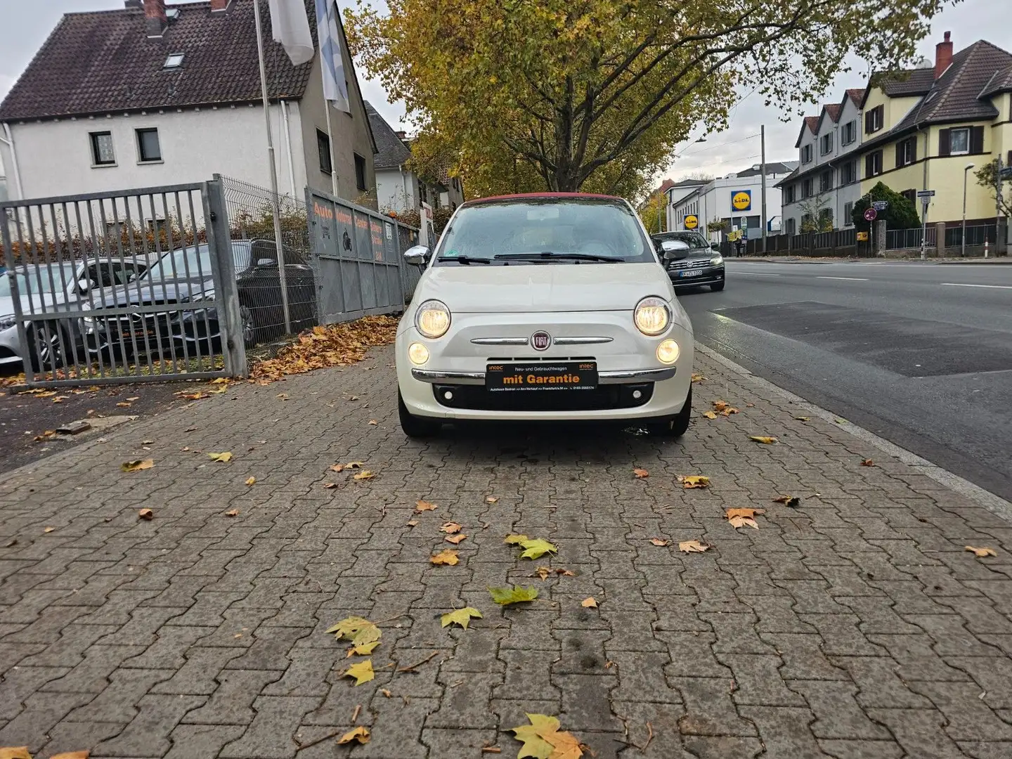 Fiat 500 Klima,Servo,ZV,EF,T.Leder,ABS,MFL,ALU,,PDC Weiß - 1