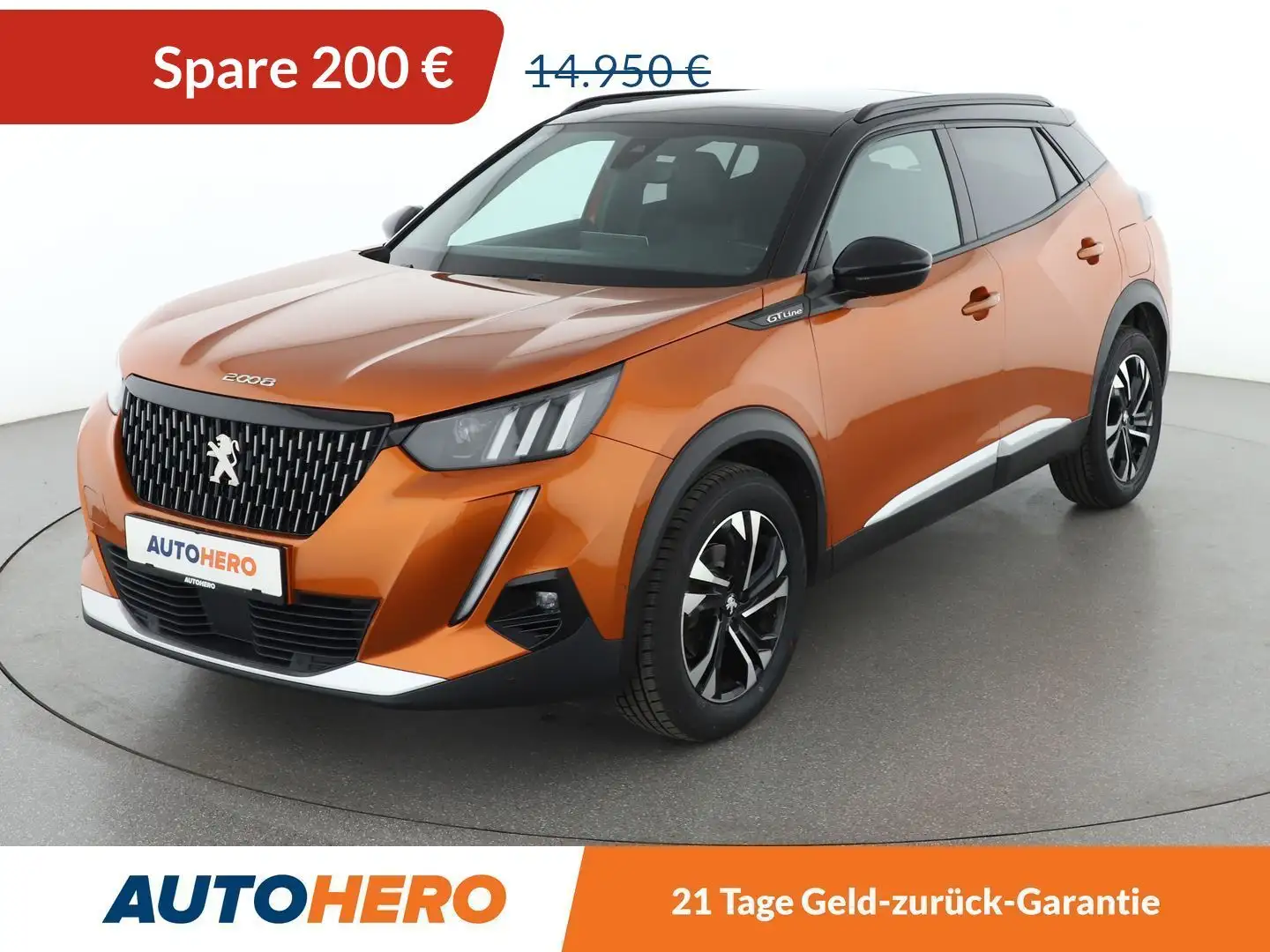 Peugeot 2008 1.2 PureTech Allure*NAVI*LED*TEMPO*CAM*PDC*SHZ* Orange - 1