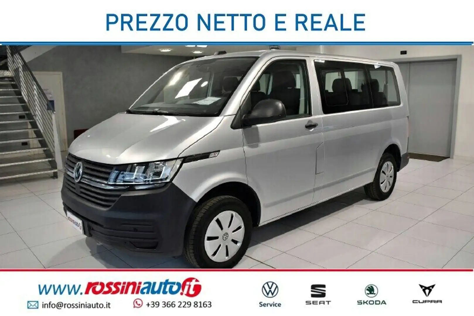 Volkswagen T6.1 Kombi TRANSPORTER 2.0 TDI 110CV BUSINESS 9 POSTI PC +IVA Srebrny - 1