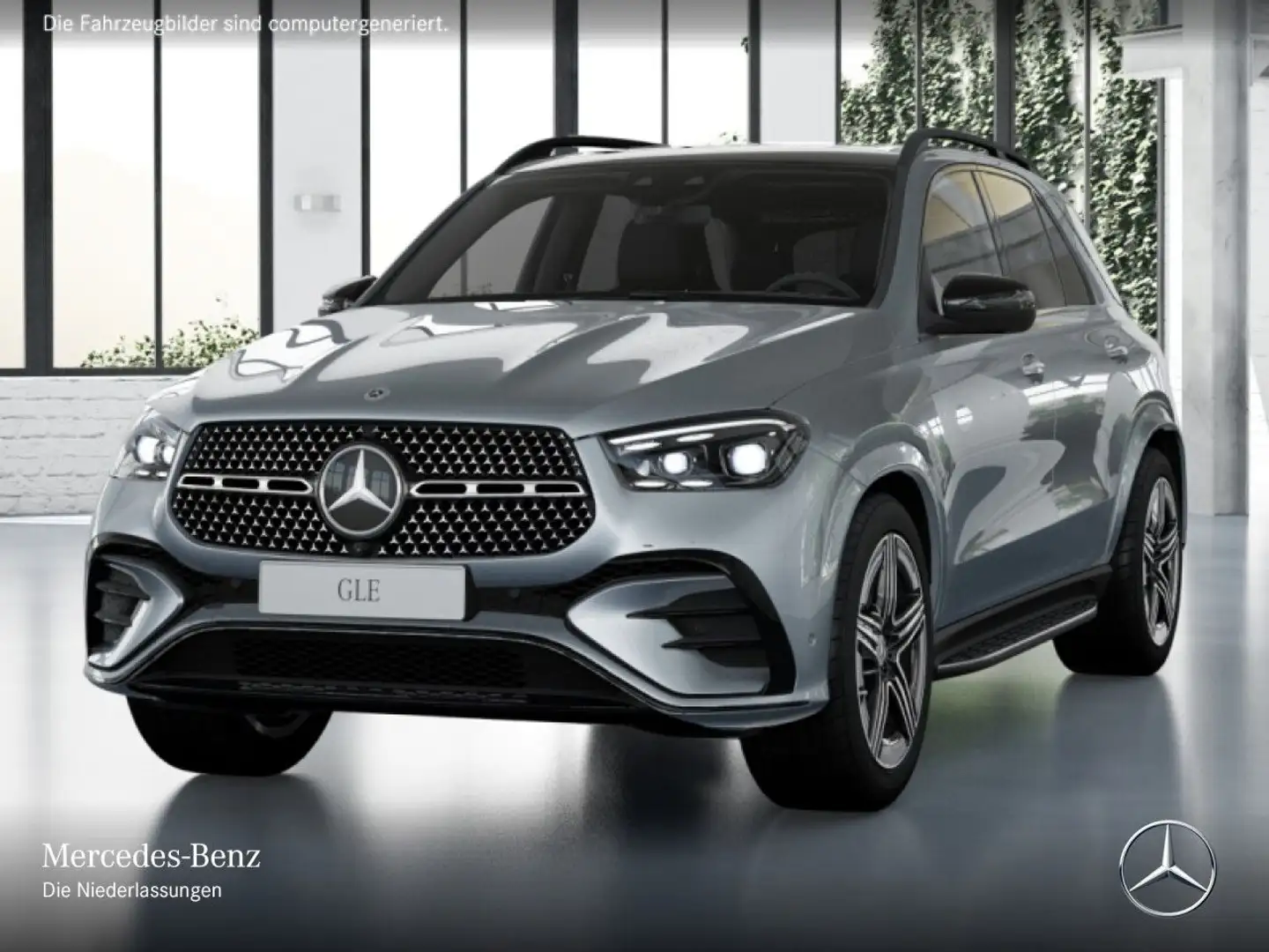 Mercedes-Benz GLE 450 d 4M AMG+NIGHT+PANO+360+AHK+MULTIBEAM+SPUR Silber - 2