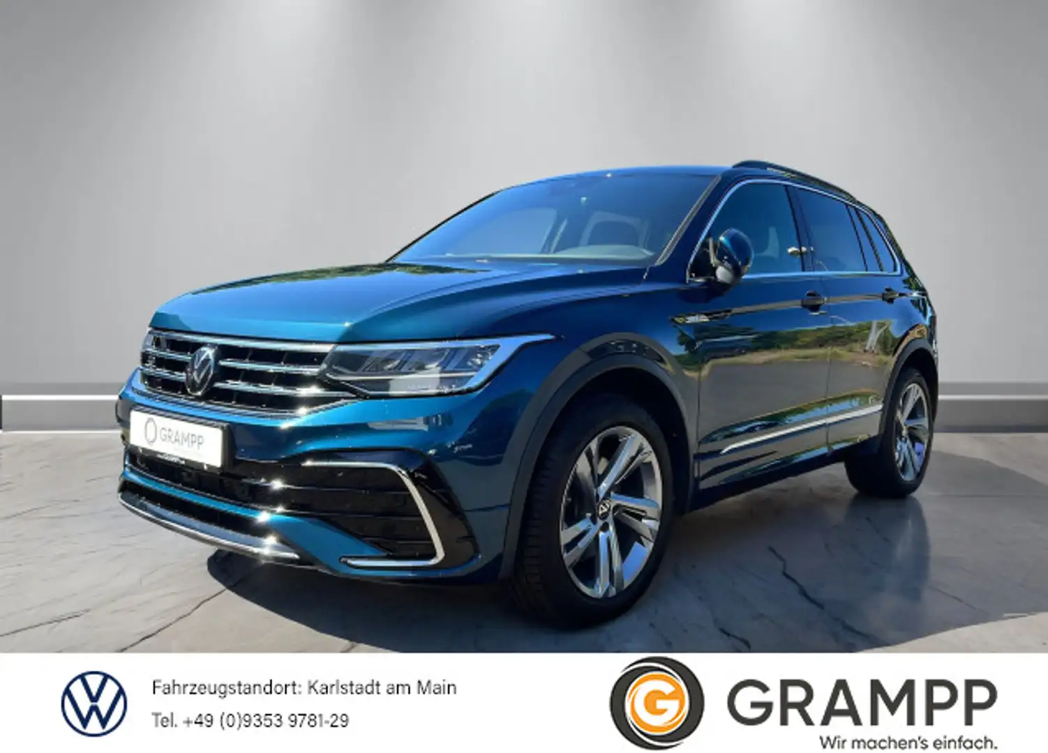 Volkswagen Tiguan R-Line 2.0TDI DSG 4M +AHK+KAMERA+LED+ Bleu - 1
