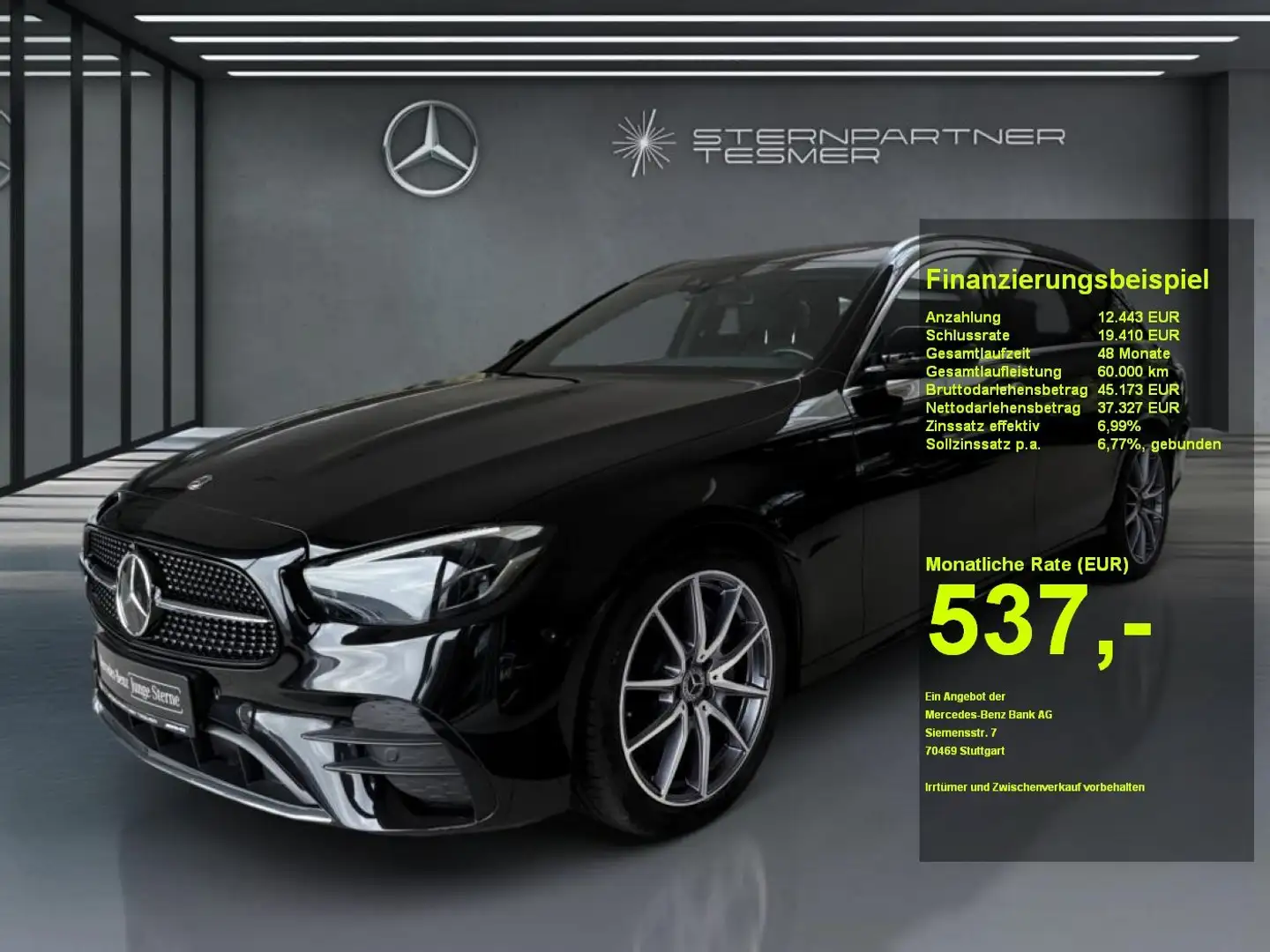 Mercedes-Benz E 220 d T AMG, 360, Memory, AHK, Pano-D, Burm. Noir - 1