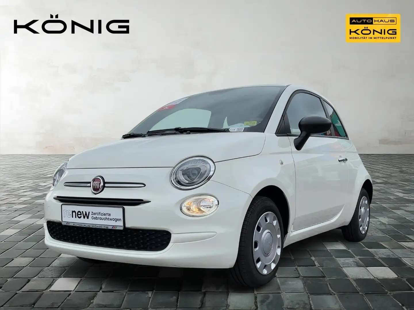 Fiat 500 1.0 GSE Klima & Sound  Bluetooth - Tempomat Weiß - 1