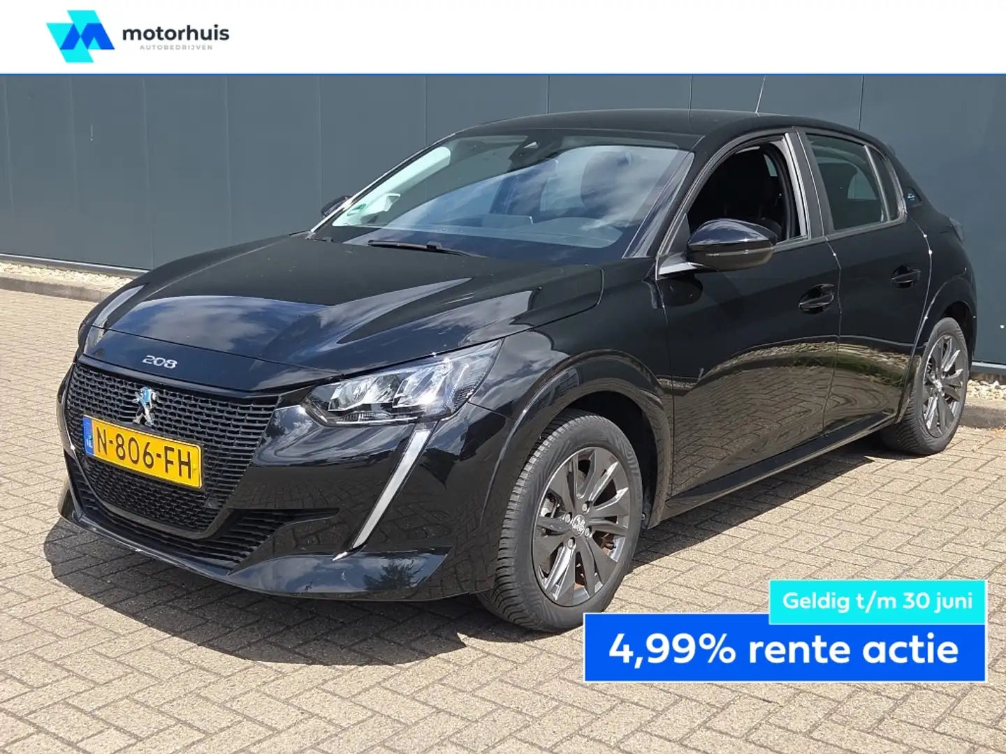 Peugeot e-208 EV 50kWh 136pk Active Zwart - 1