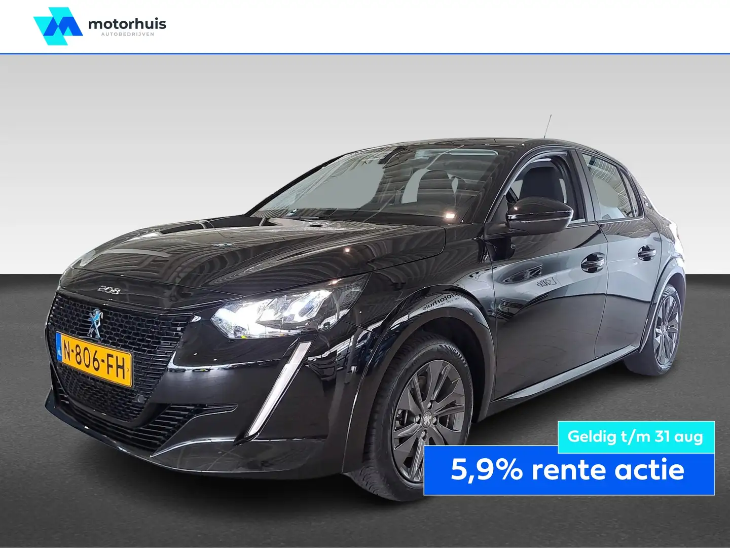 Peugeot e-208 EV 50kWh 136pk Active Czarny - 1