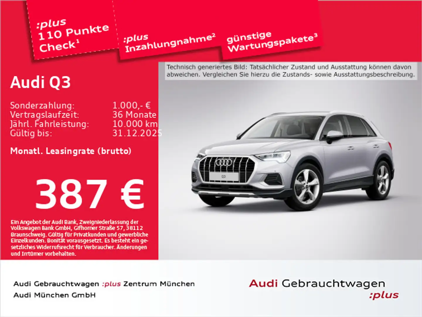 Audi Q3 SUV 35 TFSI S tronic advanced Virtual+/SONOS/ Silber - 1