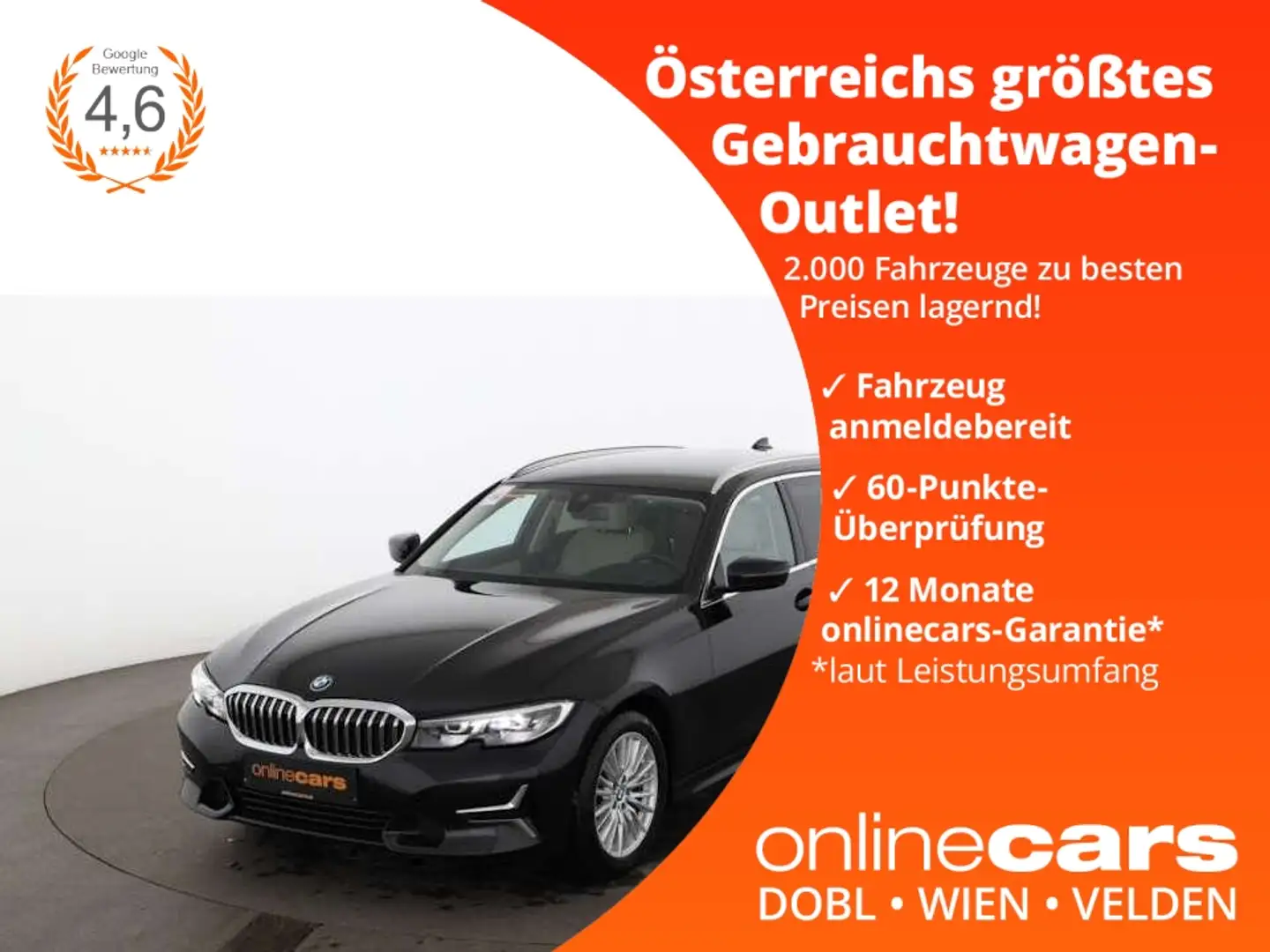 BMW 320 d Touring Luxury LED AHK 360-CAM HEAD-UP LEDER Schwarz - 1