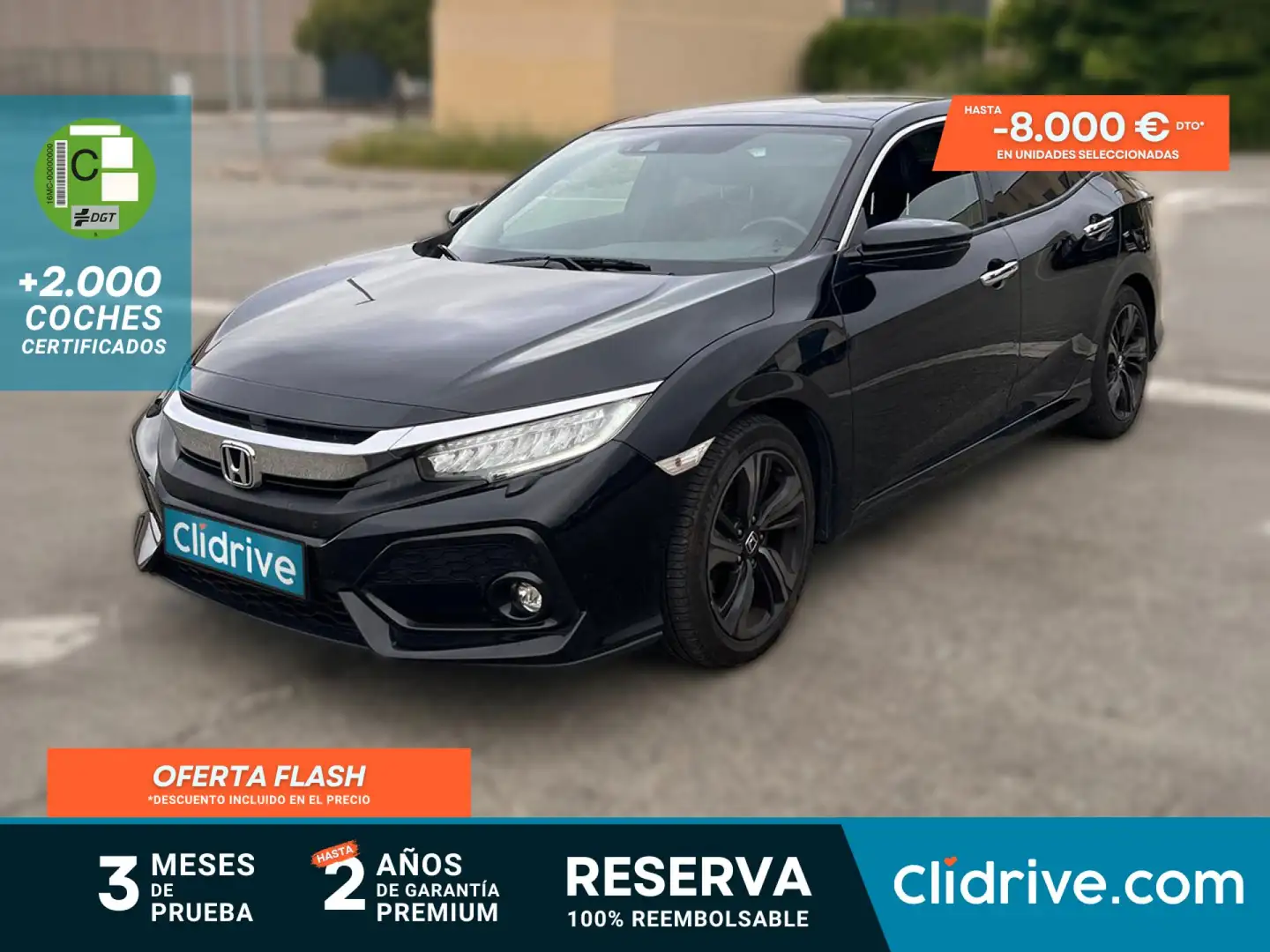 Honda Civic 1.5 VTEC Turbo Prestige CVT Negro - 1