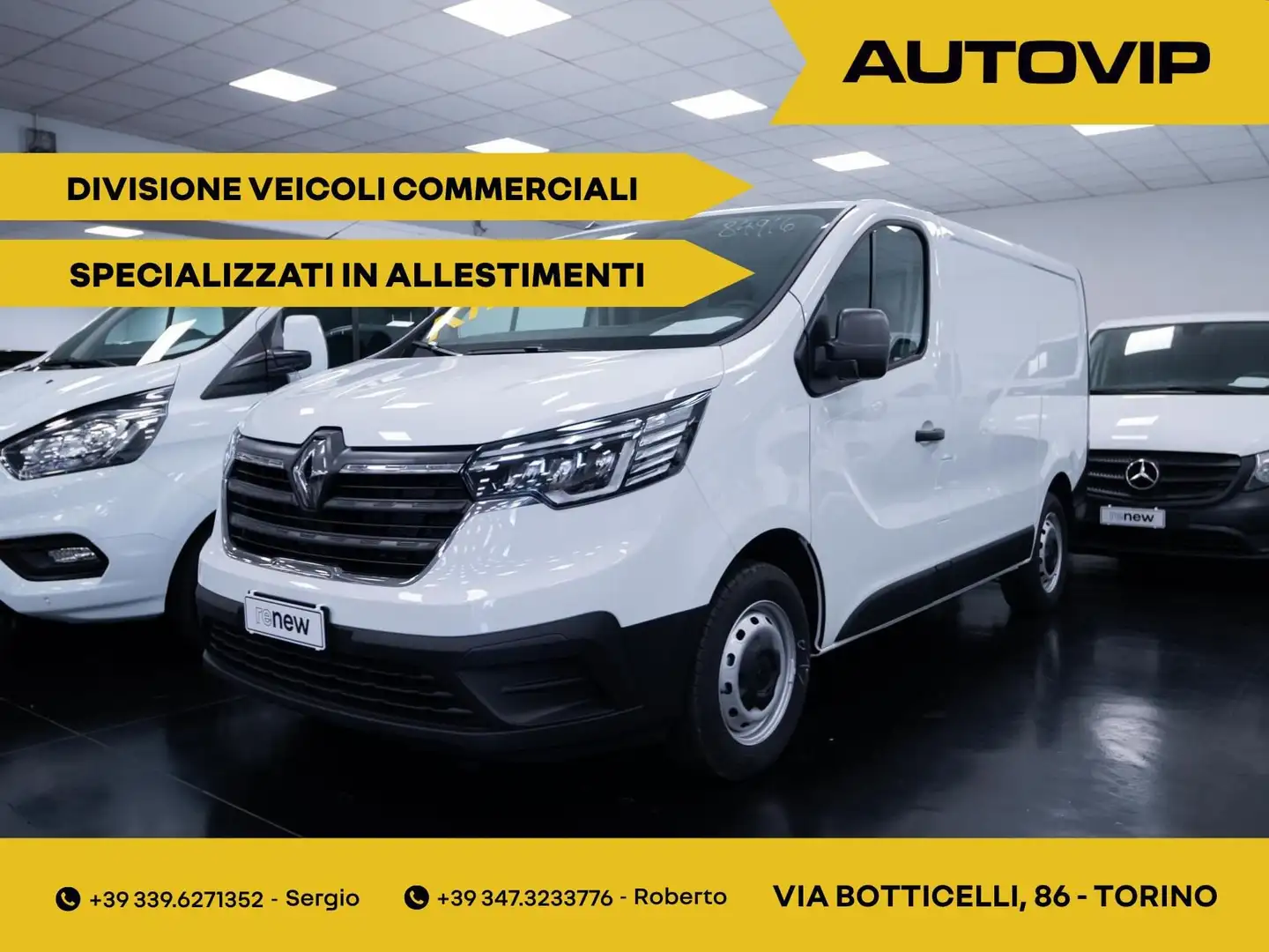 Renault Trafic IV 27 2022 T27 2.0 dci 110cv L1H1 Ice CON SENORI Bianco - 1
