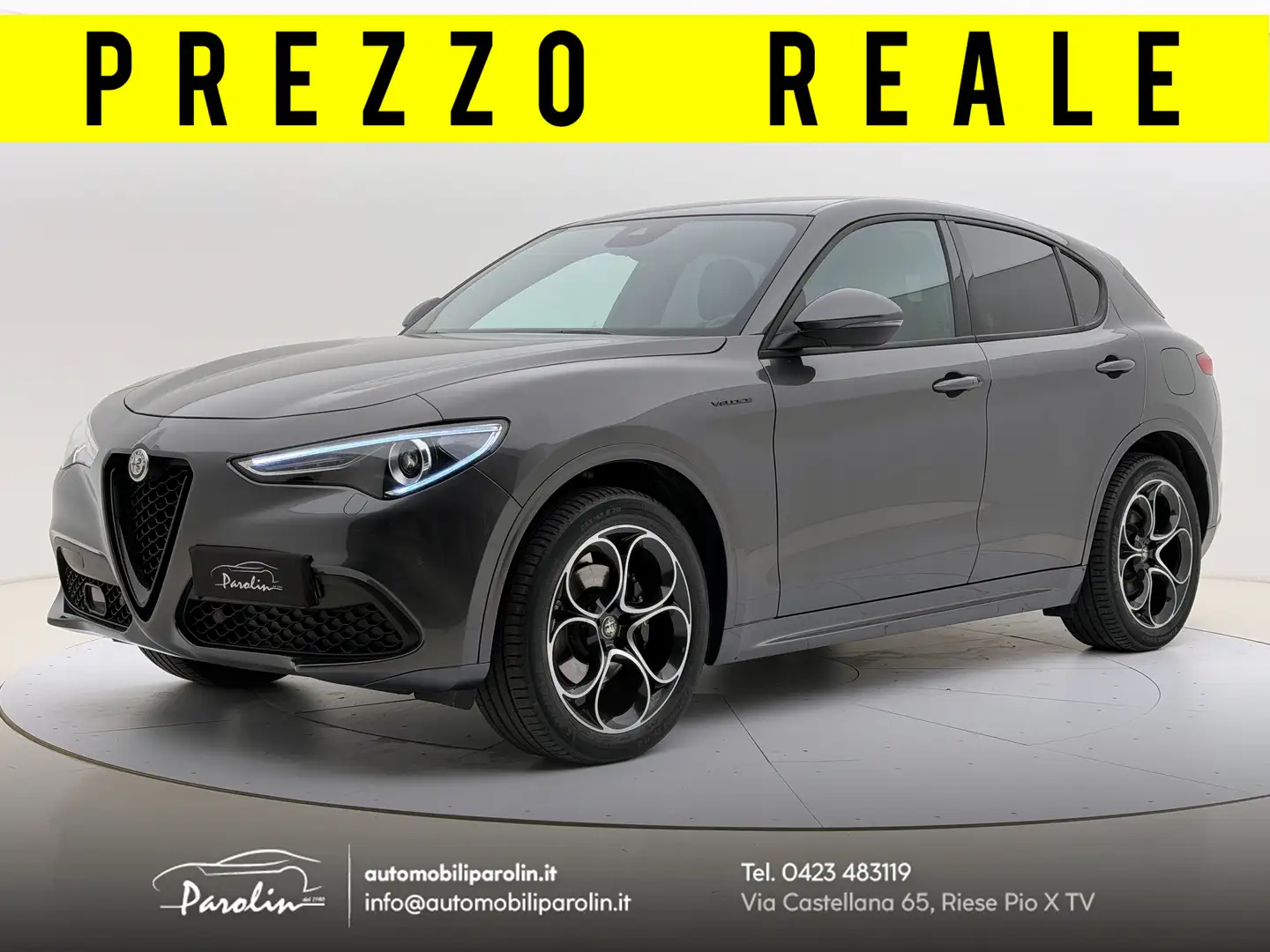 Alfa Romeo Stelvio 2.0 t Veloce Q4 280cv auto Prezzo REALE Gris - 1