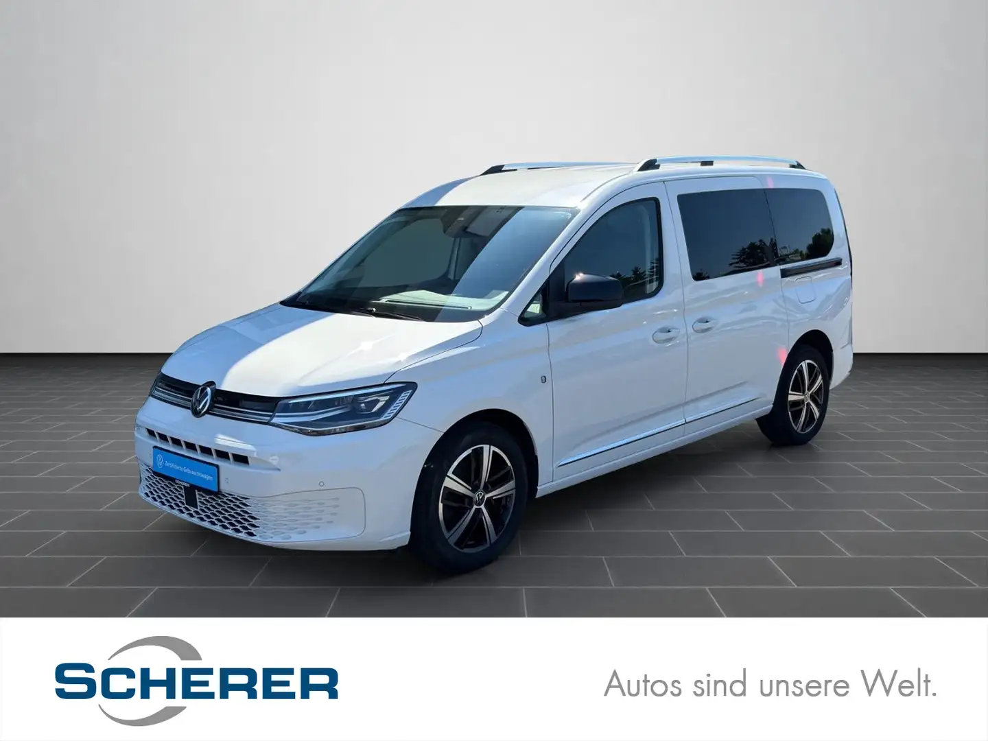 Volkswagen Caddy Style 2.0 TDI 7-Sitzer LED NAVI AHK A Weiß - 1