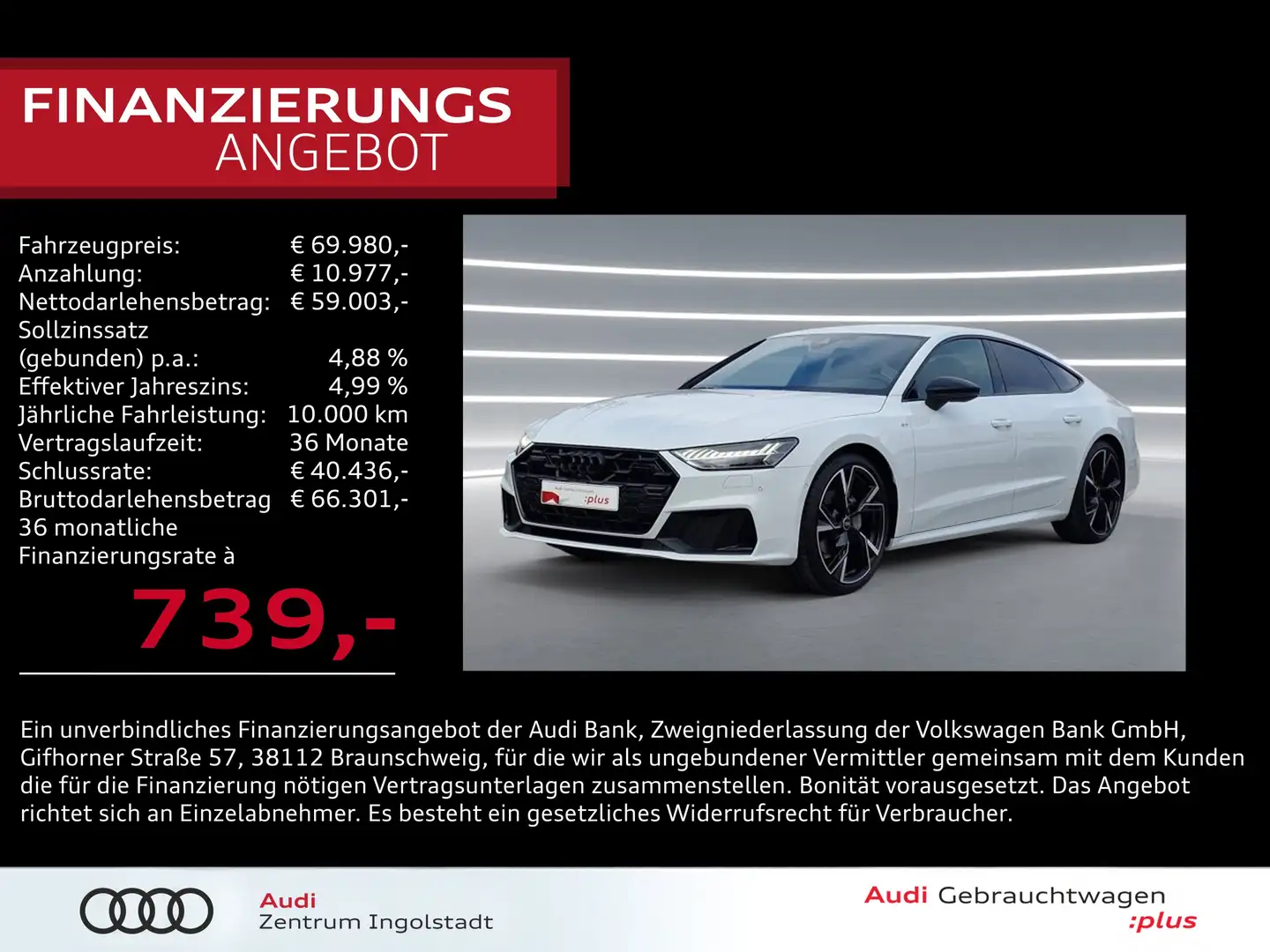 Audi A7 Sportback 40 TDI qu HD-MATRIX AHK 21" 2x S line Weiß - 1