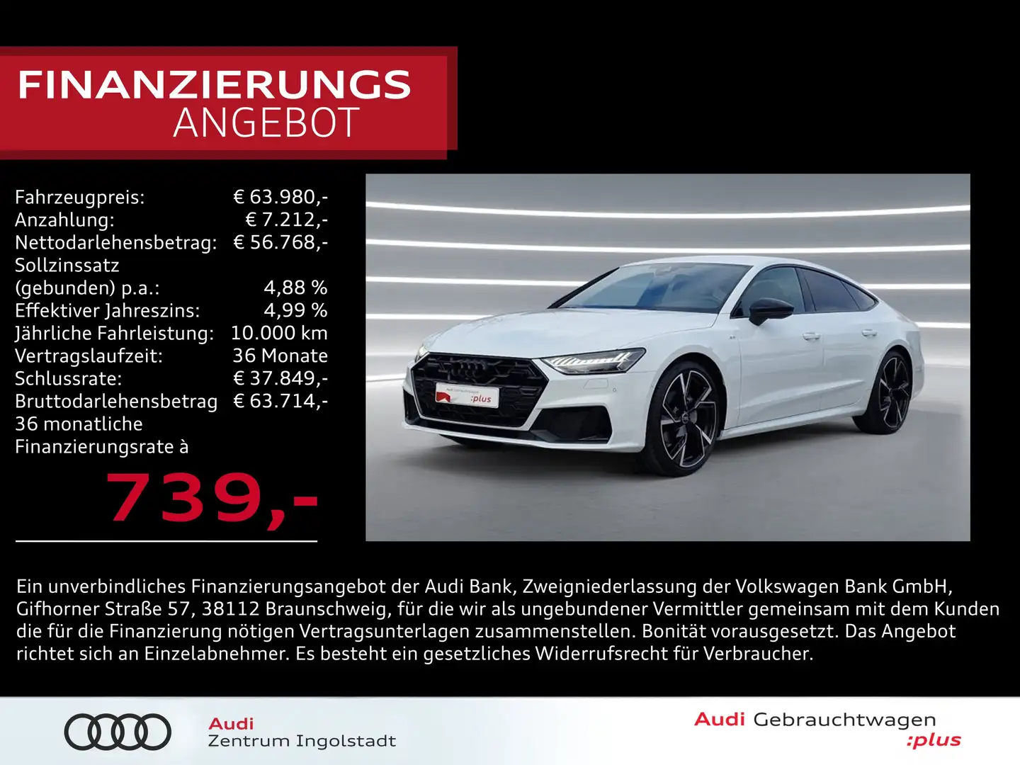 Audi A7 Sportback 40 TDI qu HD-MATRIX AHK 21" 2x S line Weiß - 1