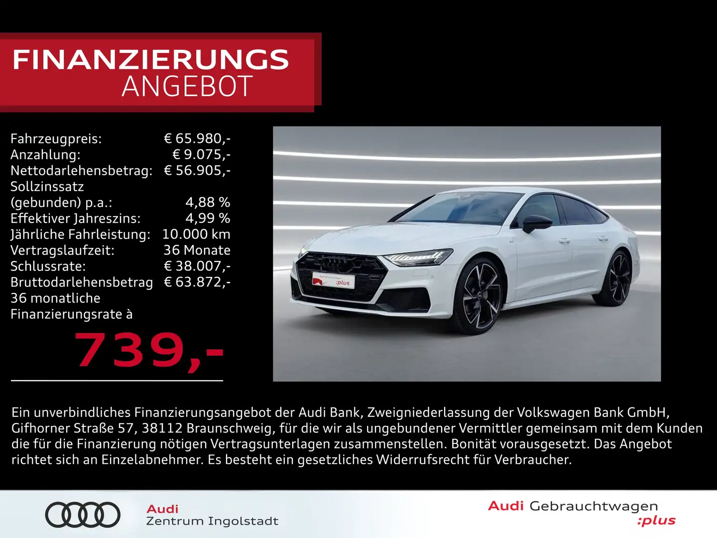 Audi A7 Sportback 40 TDI qu HD-MATRIX AHK 21" 2x S line Weiß - 1