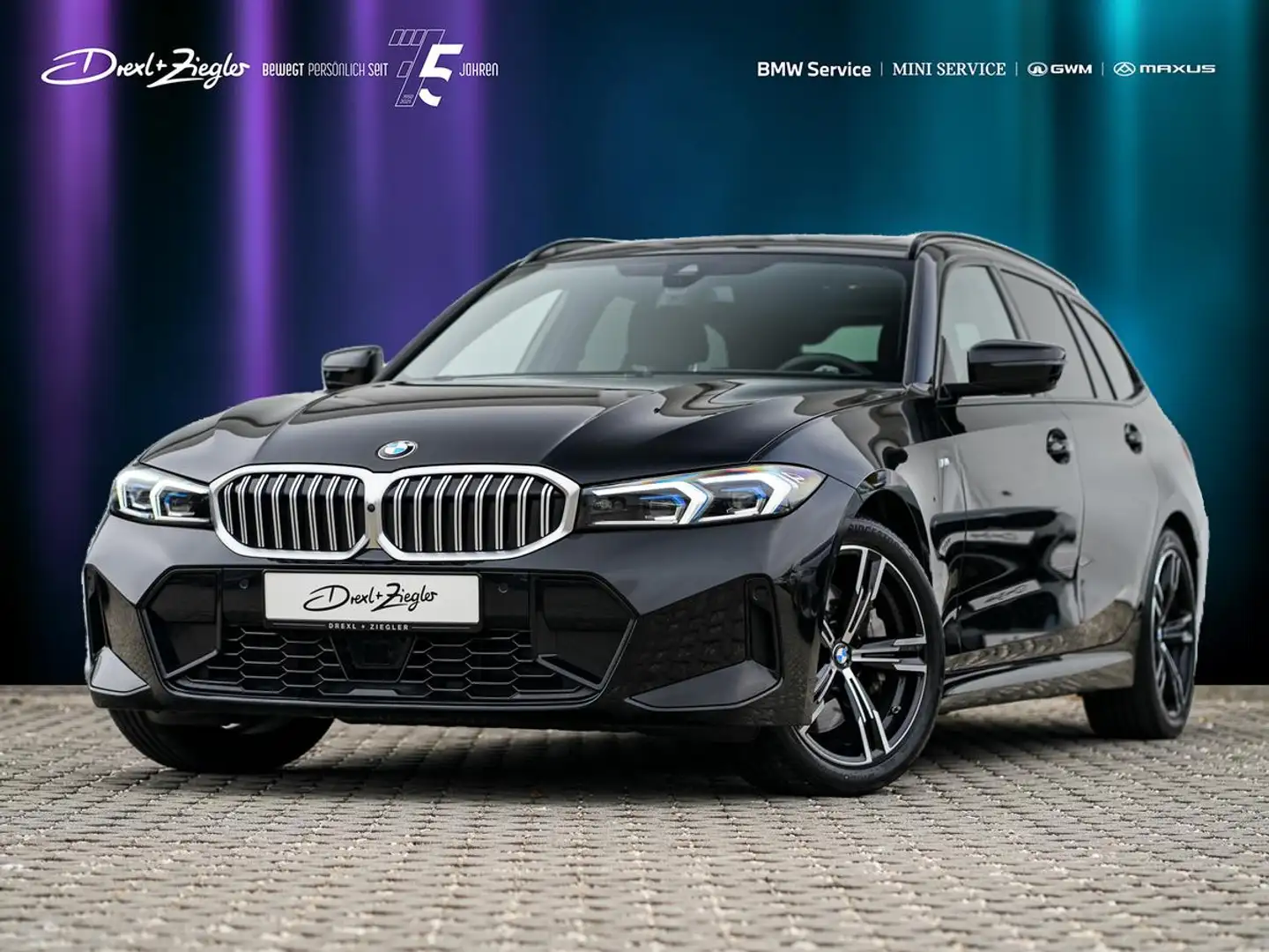 BMW 330 d xDrive Tour M-Sport AHK PANO HiFi KoZg 360° Schwarz - 1