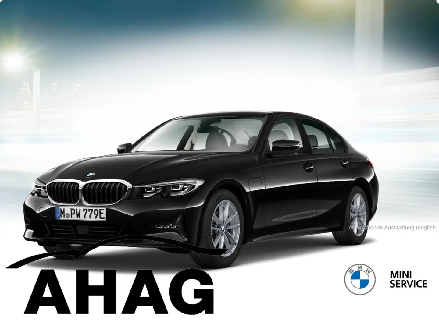 BMW 330 e Advantage Automatik Aut. Klimaaut. PDC HIFI Schwarz - 2