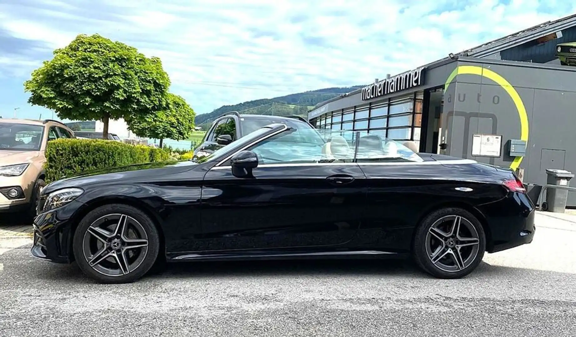 Mercedes-Benz C 200 d Cabrio Aut*AMG*AIRSCARF*DISTRONIC*L-BEIGE* Noir - 2