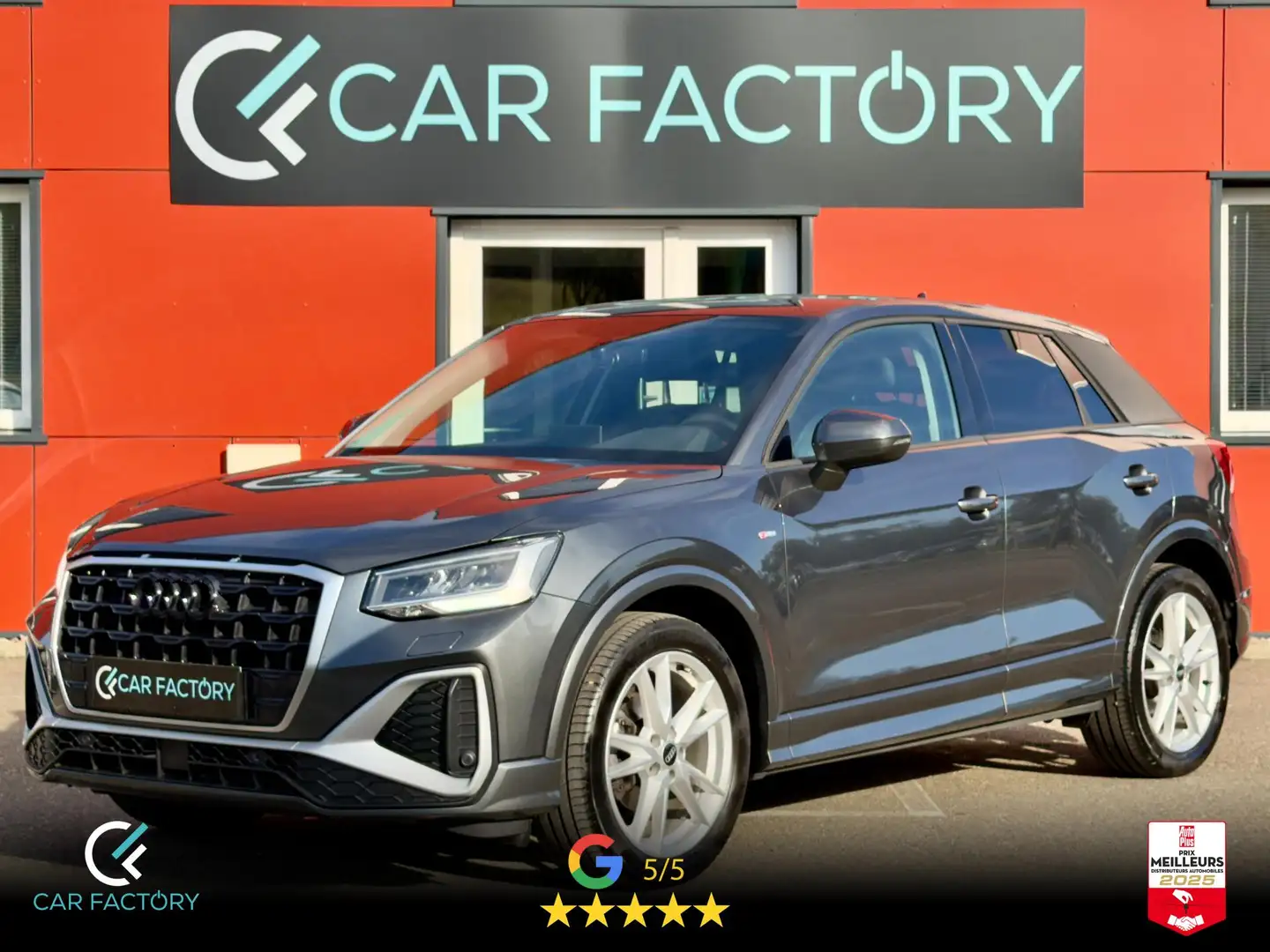 Audi Q2 S-Line 35 TFSI 150 BVA 1ère Main Virtual Cockpit Attelage Caméra Carplay Garantie 1an Gris - 1