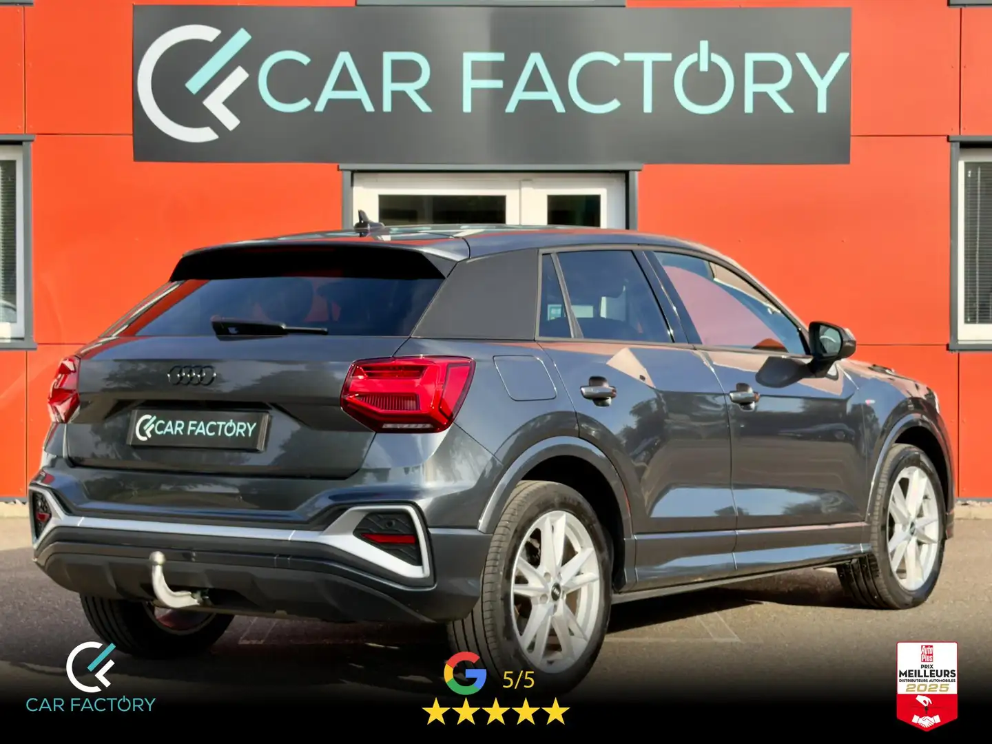 Audi Q2 S-Line 35 TFSI 150 BVA 1ère Main Virtual Cockpit Attelage Caméra Carplay Garantie 1an Gris - 2