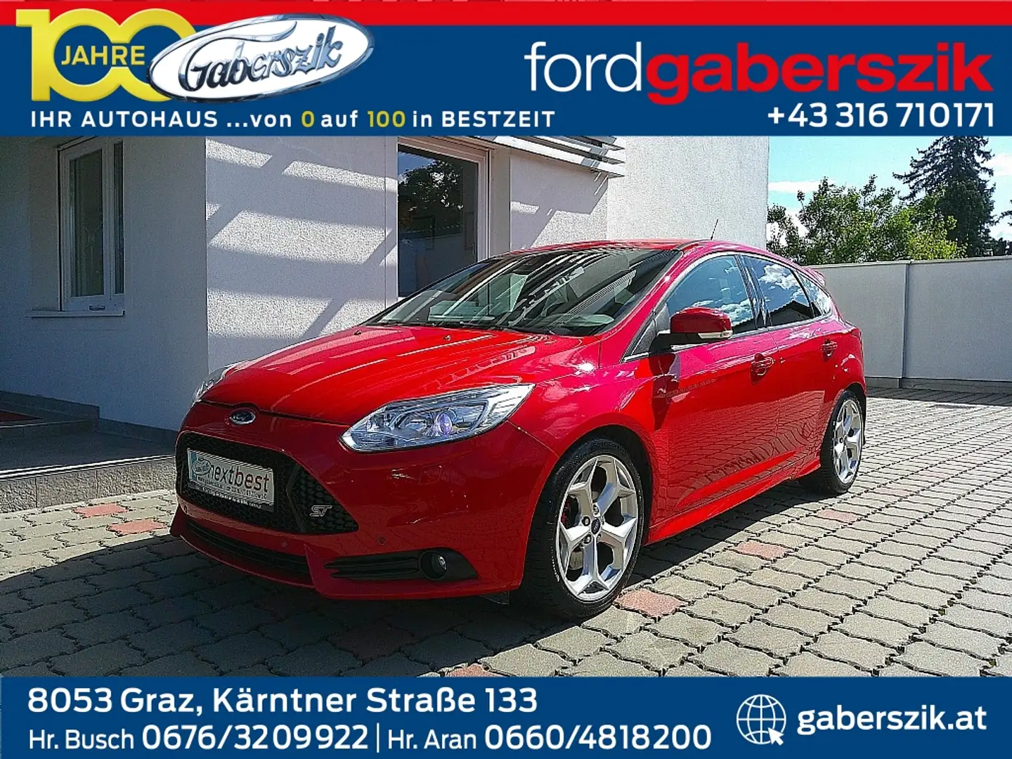 Ford Focus ST 2,0 EcoBoost Rouge - 1
