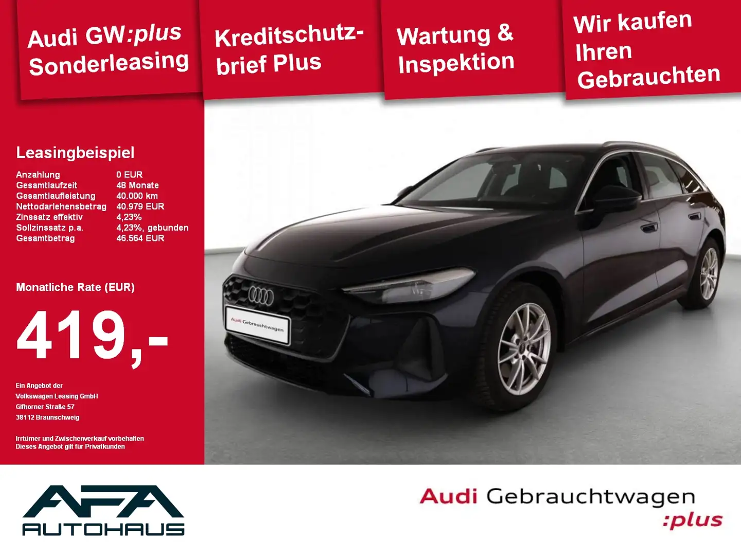 Audi A5 Avant TFSI S tronic RFK*ACC*S-Sitze*Leder Blau - 1