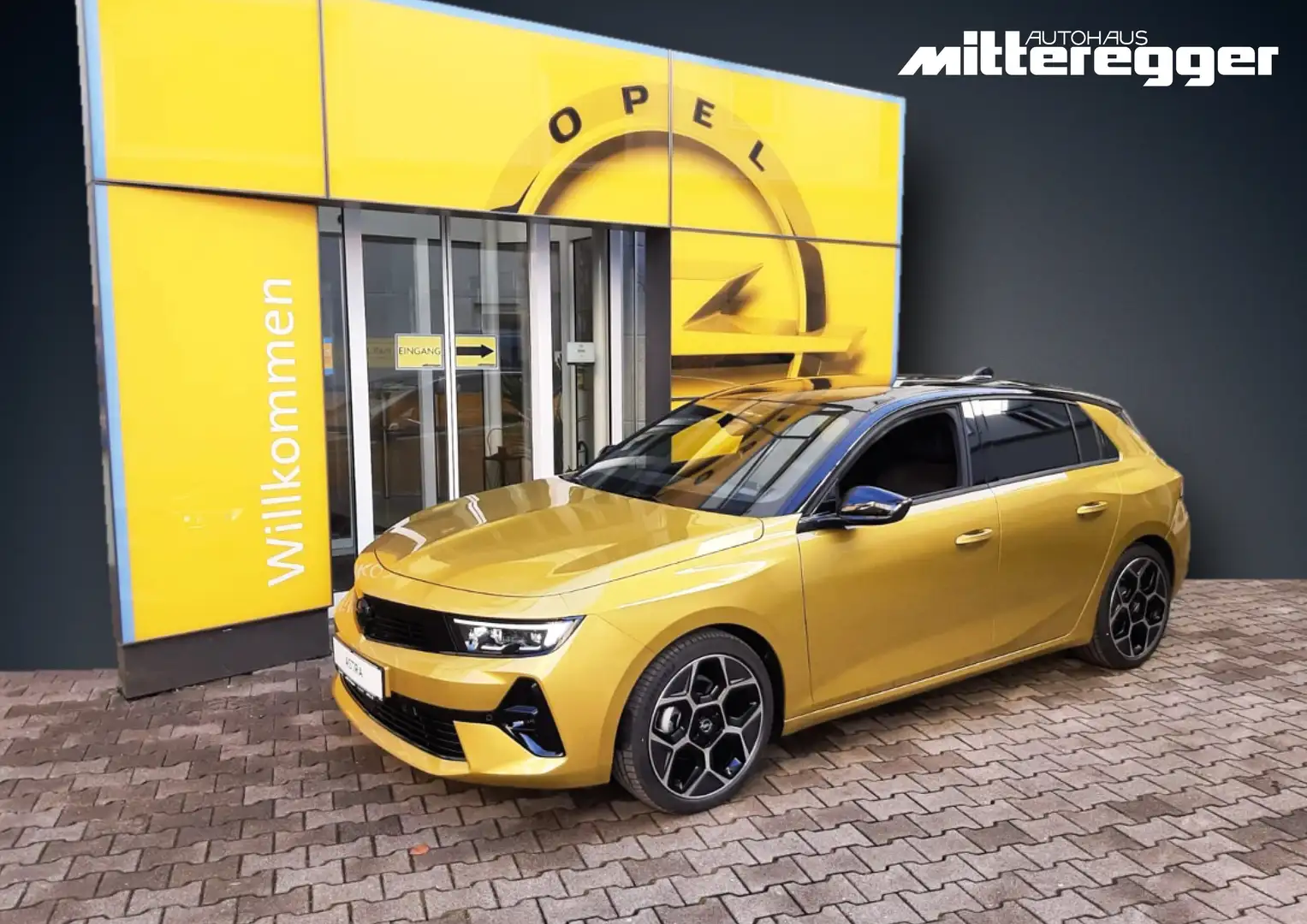 Opel Astra 1.2 Turbo Automatik Ultimate, AHK, Navi, HUD,... Jaune - 1