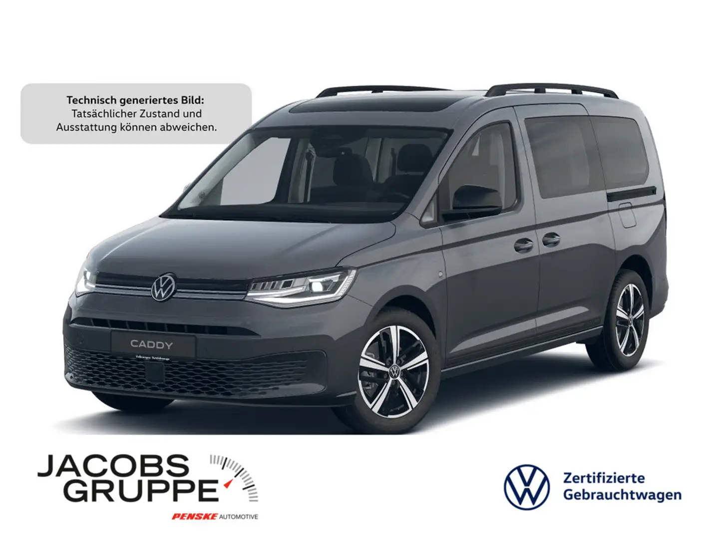 Volkswagen Caddy Maxi 2.0 TDI DSG Life Dark Label 7-Sitz Grau - 1