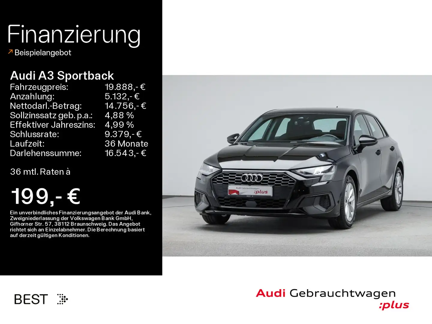 Audi A3 30 TFSI B&O*Navi*Interface Nero - 1