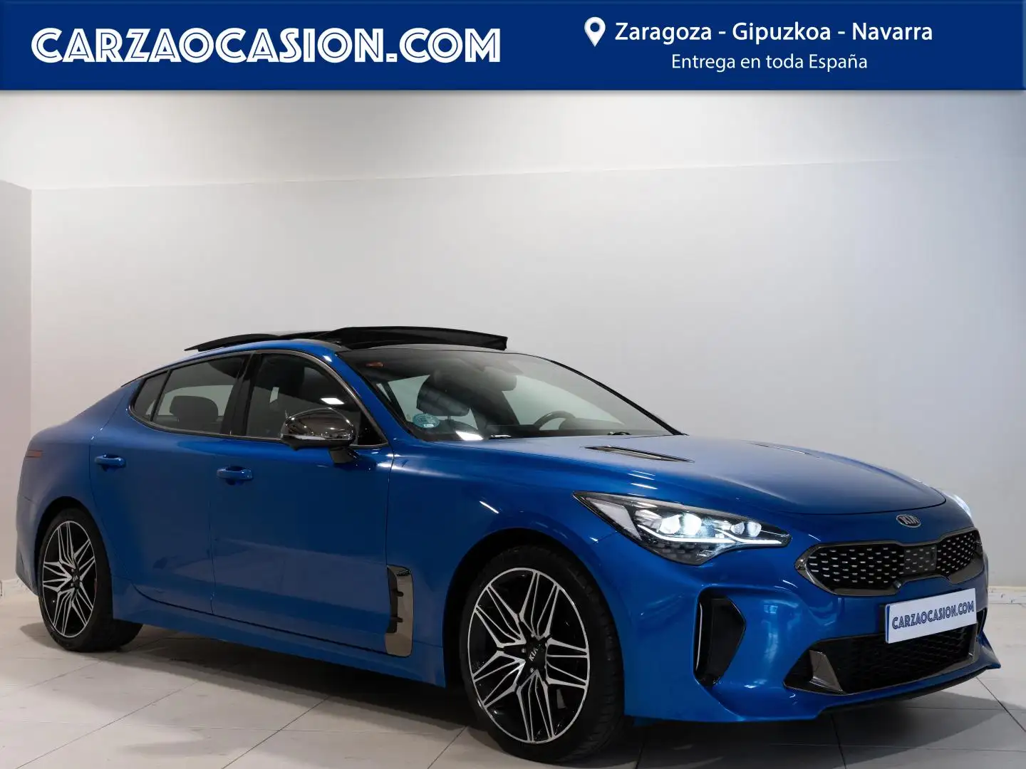 Kia Stinger 3.3 T-GDI GT 4x4 Aut. 366 Blauw - 1