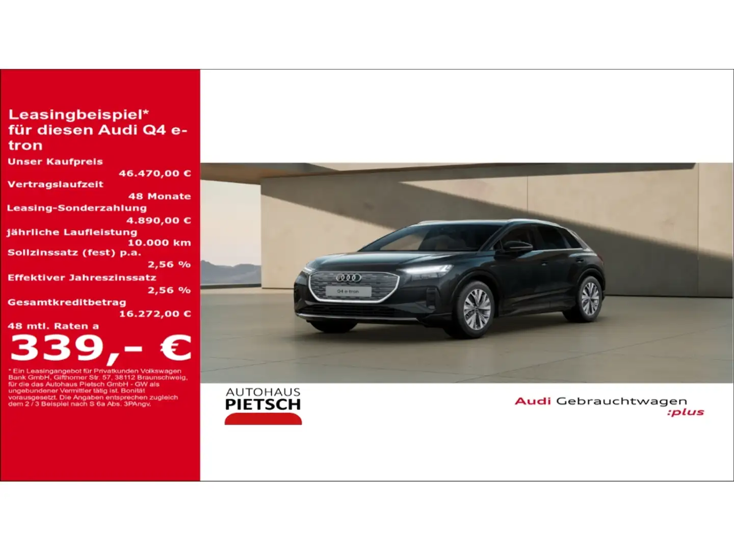 Audi Q4 e-tron 45 quattro advanced 77kWh Matrix Schwarz - 1