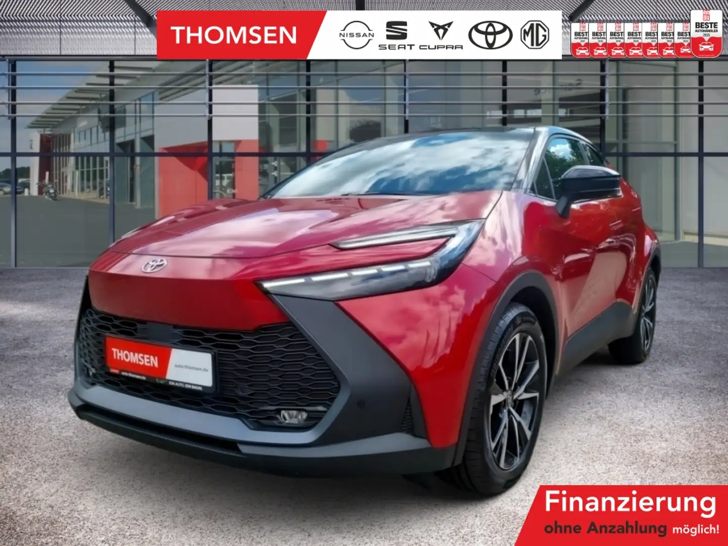 Toyota C-HR Team D LED, SHZ, RFK, ACC, Navi, Klima Rot - 1