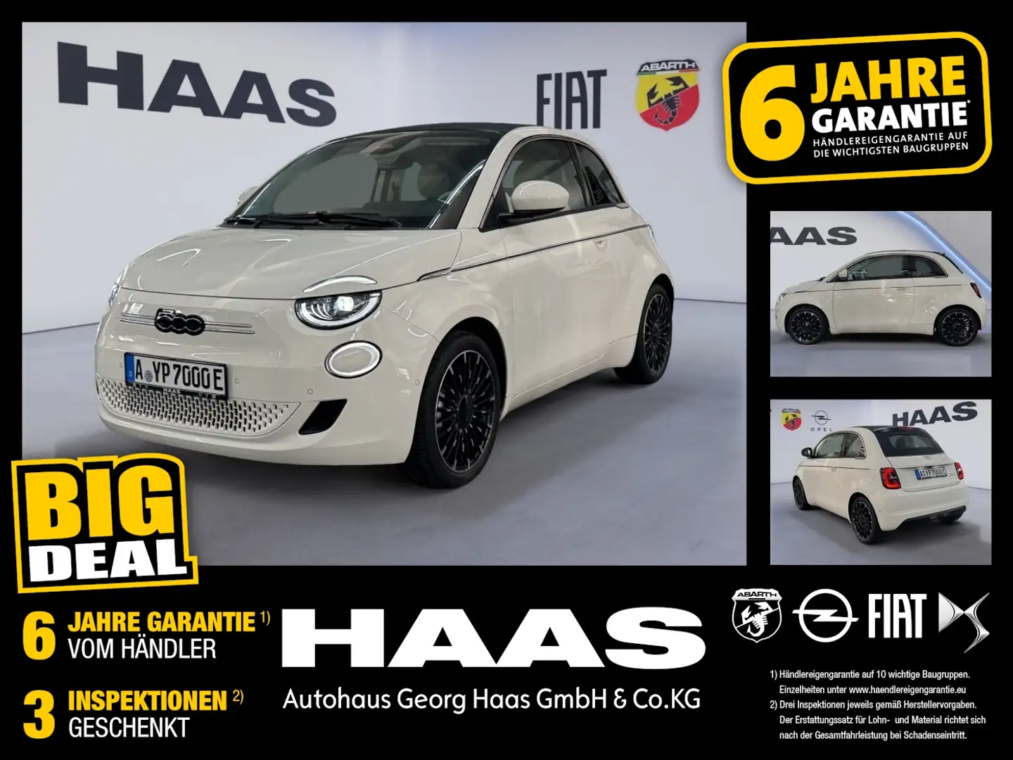 Fiat 500e 500 e Cabrio La Prima Vollausstattung Top Angebot - 1