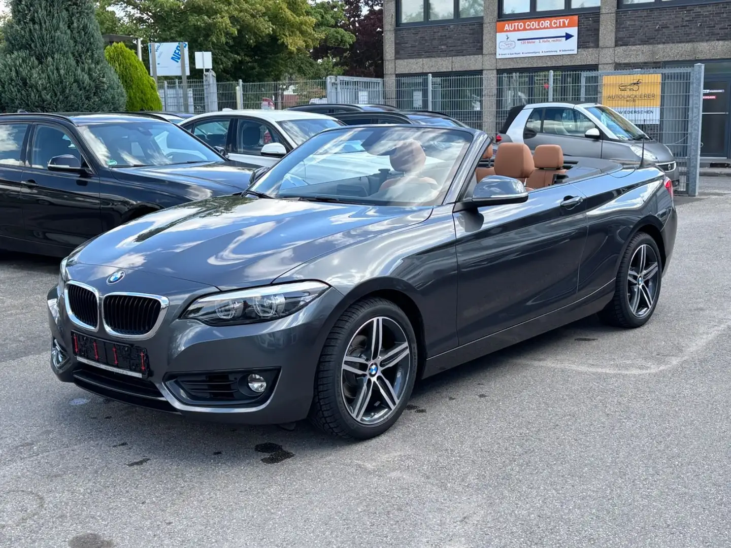 BMW 218 i Aut./Cabrio/Leder-Navi-Pdc Сірий - 2