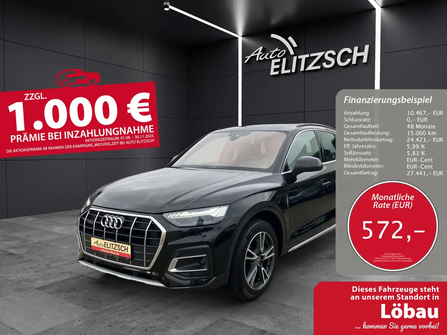 Audi Q5 40 TDI advanced quattro Matrix AHK Navi AVC ACC... Schwarz - 1