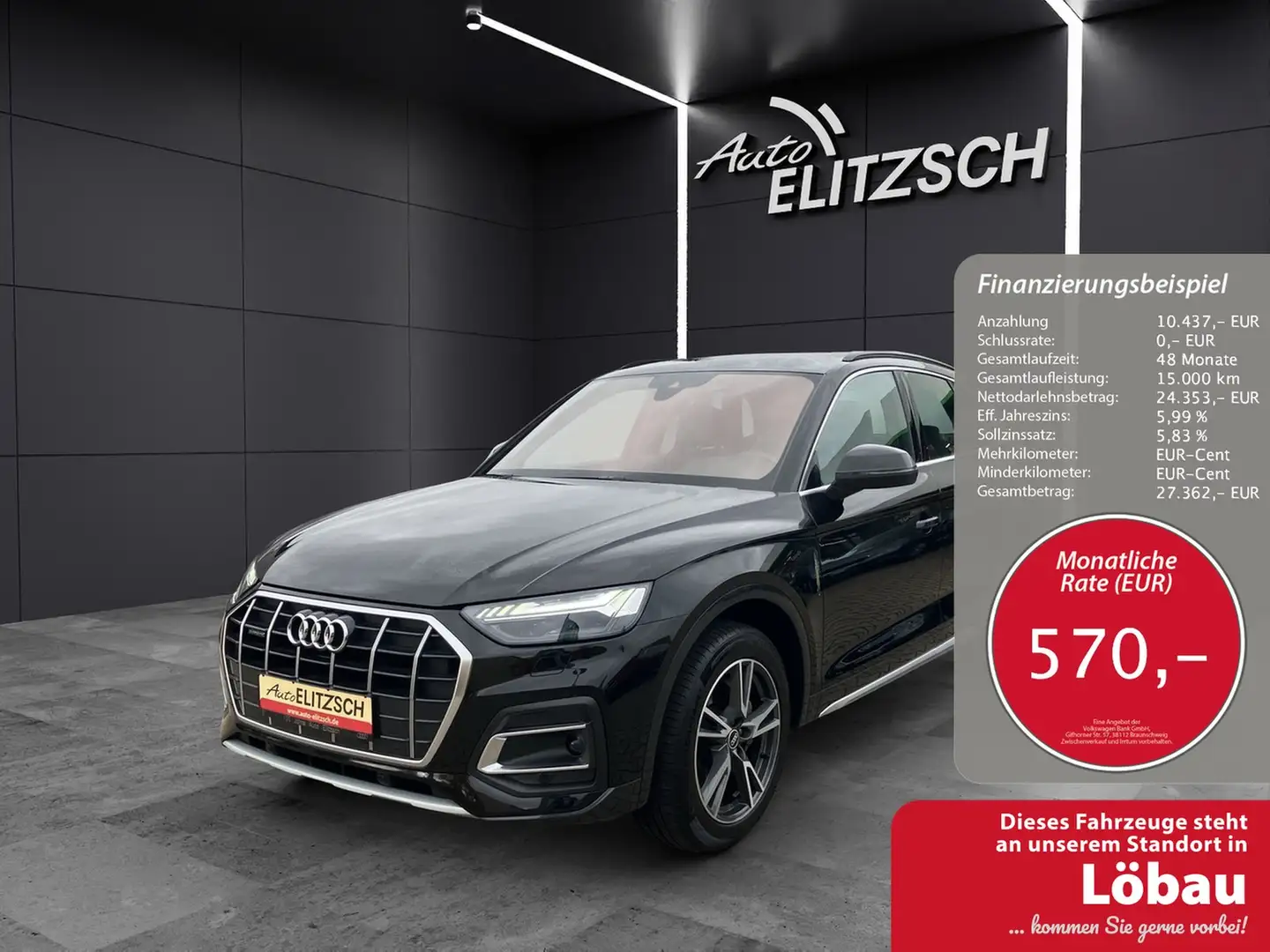 Audi Q5 40 TDI advanced quattro Matrix AHK Navi AVC ACC... Negro - 1