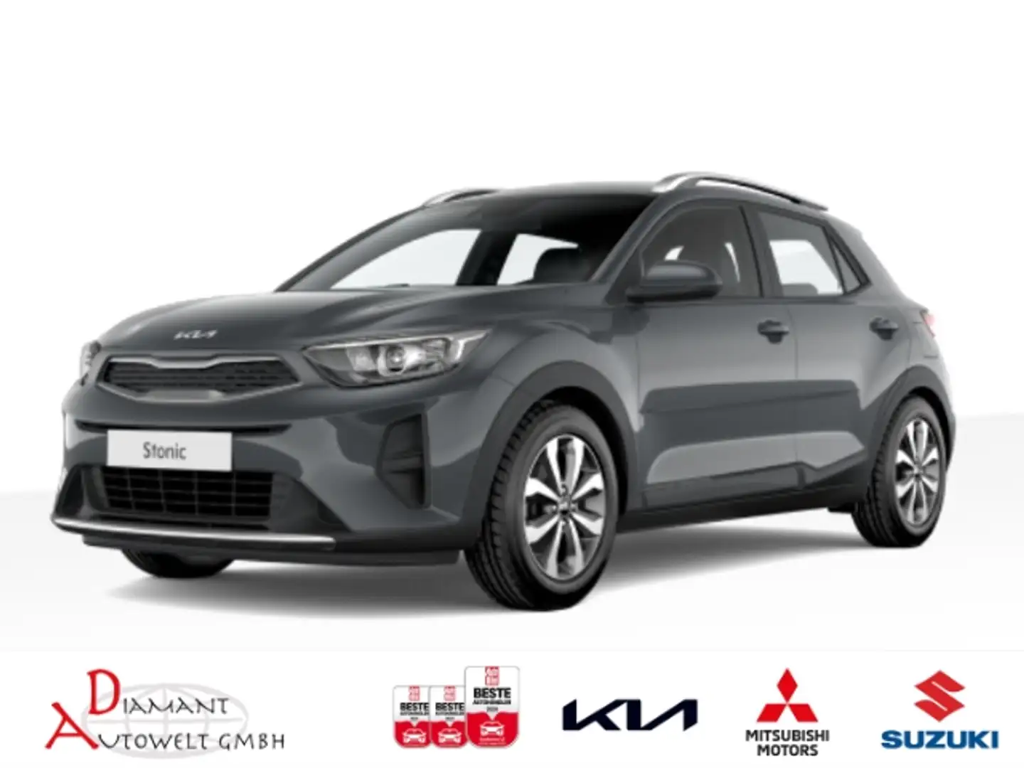 Kia Stonic 1.0T 100 VISION STD mit Rückfahrkamera Grijs - 1