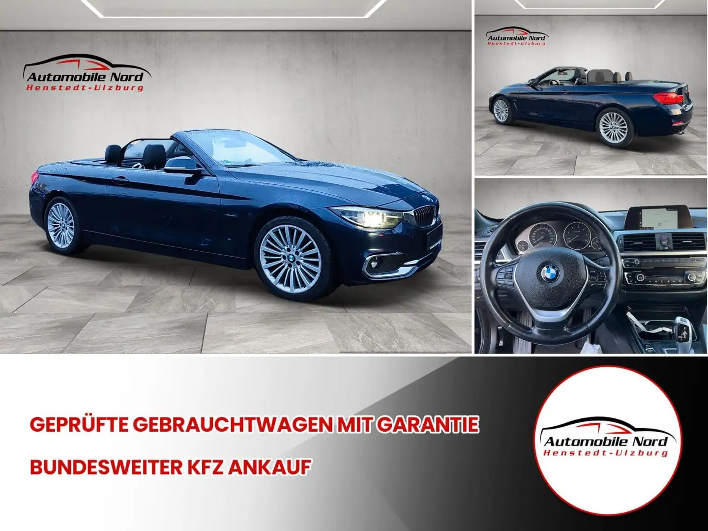BMW 420 d Cabrio individual Luxury Line ATM 54.000km Bleu - 1