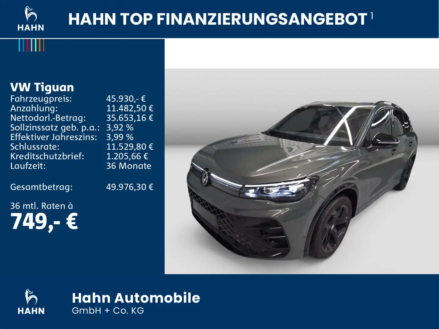 Volkswagen Tiguan 2.0 TDI DSG R-Line Black Style AHK LED Grün - 2
